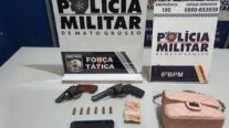 Dupla é presa com armas de fogo e munições em Cáceres