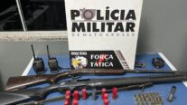 Força Tática prende três pessoas e apreende espingardas após roubo em fazenda de Sinop