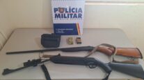 Polícia Militar apreende armas de fogo e prende dois homens em Brasnorte