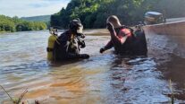 Corpo de Bombeiros resgata corpos de pai e filho que se afogaram no rio Itiquira