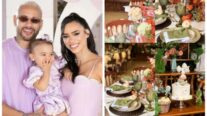 Neymar e Biancardi fazem culto especial de Páscoa com decoração de luxo