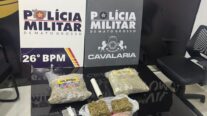 PM prende três homens com pacotes de maconha e munições em Nova Mutum