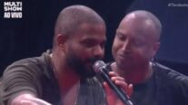 Arlindinho canta em show de Thiaguinho e internautas repercutem: ‘Bêbado’