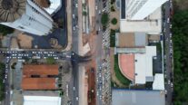 Obras do BRT seguem em andamento e trânsito em cruzamento na Avenida do CPA será liberado