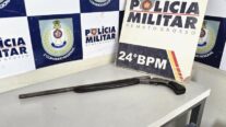 PM prende suspeito em flagrante após ameaçar proprietário de churrascaria com arma de fogo