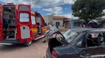 Corpo de Bombeiros socorre família ferida após acidente em Sinop