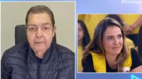Faustão faz rara aparição no SBT e se declara para a esposa; assista