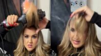 Escova de cabelo pega fogo e cantora de forró quase se queima; assista ao vídeo