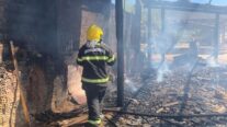 Corpo de Bombeiros extingue incêndio em fábrica de tijolos
