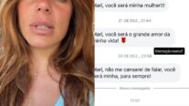 Mariana Goldfarb expõe mensagem de stalker e desabafa: “A gente vive com medo”