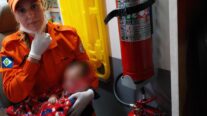 Corpo de Bombeiros presta atendimento a bebê de três meses após queda de cadeirinha