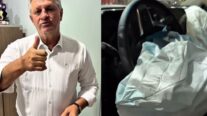 Deputado de MT tem carro destruído após atropelar antas em estrada