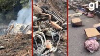 Motorista morre após carreta se envolver em acidente e cair em barranco em Cáceres (MT)